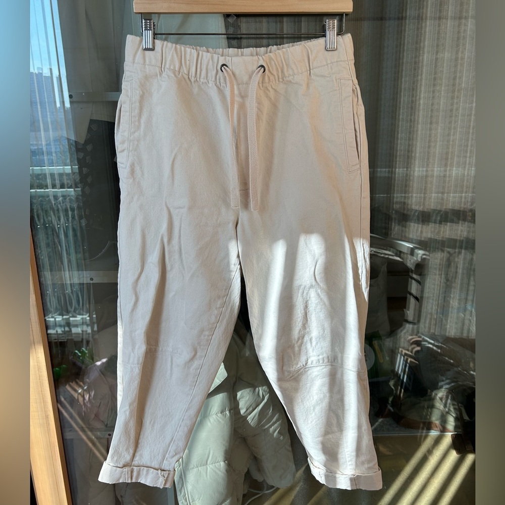 Zara Womens Casual Cream Capri Pants